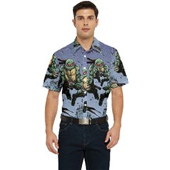 Teenage Mutant Ninja Turtles Comics Men s Short Sleeve Pocket Shirt  by Sarkoni