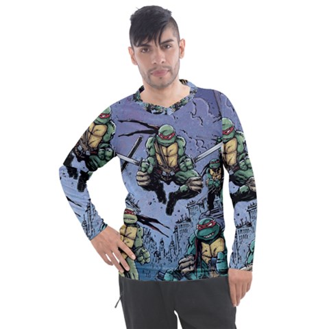 Teenage Mutant Ninja Turtles Comics Men s Pique Long Sleeve T-shirt by Sarkoni