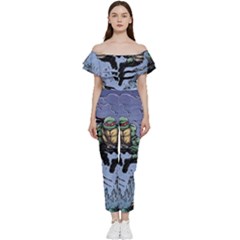 Teenage Mutant Ninja Turtles Comics Bardot Ruffle Jumpsuit by Sarkoni