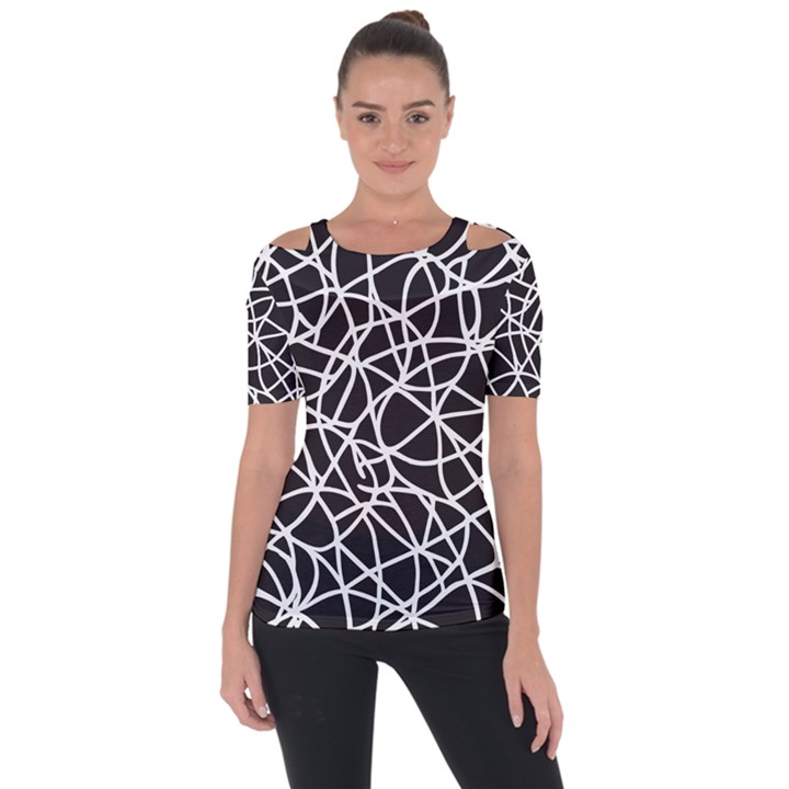 Interconnectedness Shoulder Cut Out Short Sleeve Top