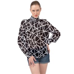 Interconnectedness High Neck Long Sleeve Chiffon Top by Sobalvarro