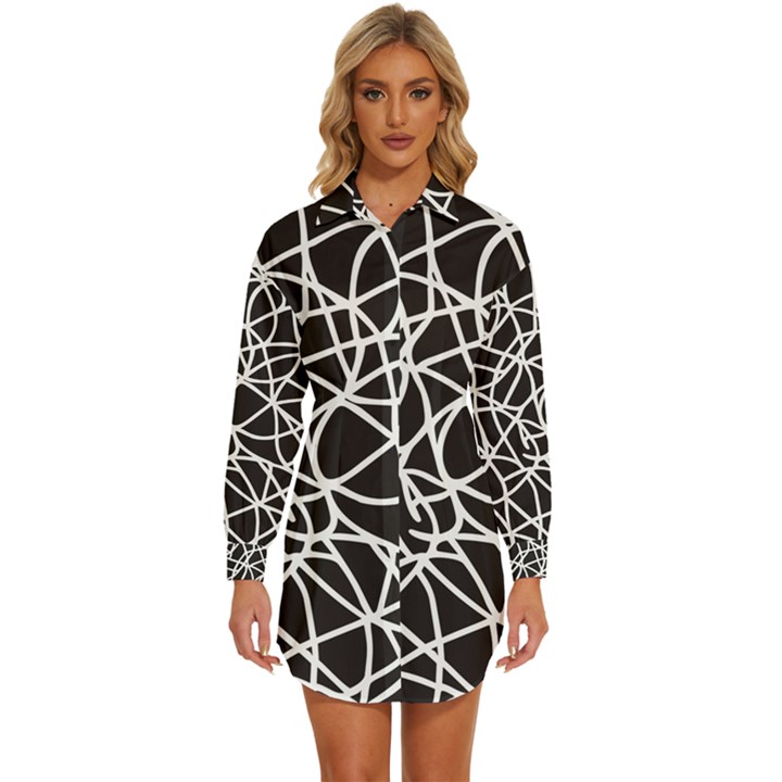 Interconnectedness Womens Long Sleeve Shirt Dress