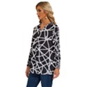 Interconnectedness Long Sleeve Drawstring Hooded Top View2