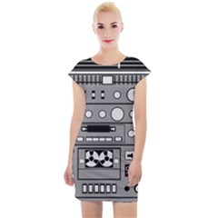 Boombox Cap Sleeve Bodycon Dress by Sarkoni