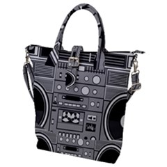 Boombox Buckle Top Tote Bag by Sarkoni