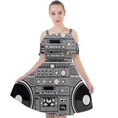 Boombox Cut Out Shoulders Chiffon Dress by Sarkoni