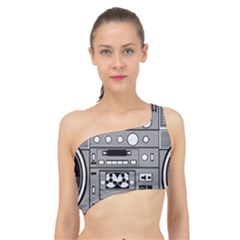 Boombox Spliced Up Bikini Top  by Sarkoni