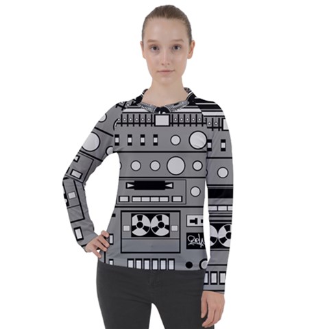 Boombox Women s Pique Long Sleeve T-shirt by Sarkoni