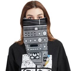 Boombox Face Covering Bandana (triangle) by Sarkoni