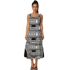 Boombox Square Neckline Tiered Midi Dress by Sarkoni