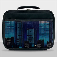 Pixel Art Night City Japan Lunch Bag by Sarkoni