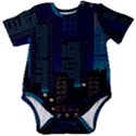 Pixel Art Night City Japan Baby Short Sleeve Bodysuit View1