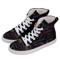 Daft Punk Boombox Women s Hi-top Skate Sneakers by Sarkoni