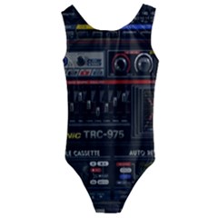 Daft Punk Boombox Kids  Cut-out Back One Piece Swimsuit by Sarkoni