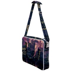 Pixel Art City Cross Body Office Bag by Sarkoni