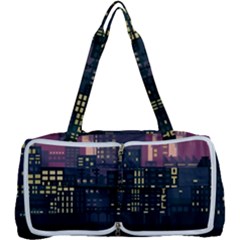 Pixel Art City Multi Function Bag by Sarkoni