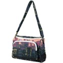 Pixel Art City Front Pocket Crossbody Bag View1