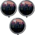 Pixel Art City Mini Round Pill Box (Pack of 3) View1