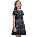 Pixel Art City Kids  Bow Tie Puff Sleeve Dress View2