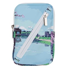 Japanese Themed Pixel Art The Urban And Rural Side Of Japan Belt Pouch Bag (small) by Sarkoni