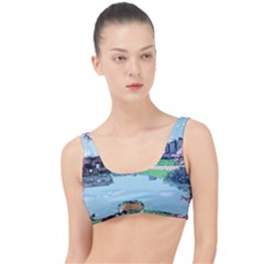 Japanese Themed Pixel Art The Urban And Rural Side Of Japan The Little Details Bikini Top by Sarkoni