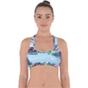 Japanese Themed Pixel Art The Urban And Rural Side Of Japan Cross Back Hipster Bikini Top  View1