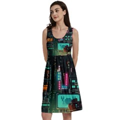 Video Game Pixel Art Classic Skater Dress by Sarkoni