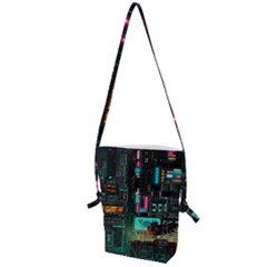 Video Game Pixel Art Folding Shoulder Bag by Sarkoni