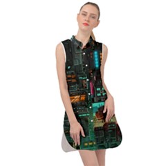 Video Game Pixel Art Sleeveless Shirt Dress by Sarkoni