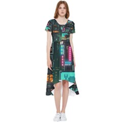 Video Game Pixel Art High Low Boho Dress by Sarkoni