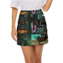 Video Game Pixel Art Mini Front Wrap Skirt View1