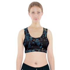 Hogwarts Starry Night Van Gogh Sports Bra With Pocket by Sarkoni