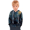 Hogwarts Starry Night Van Gogh Kids  Overhead Hoodie View1