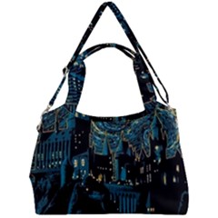 Hogwarts Starry Night Van Gogh Double Compartment Shoulder Bag by Sarkoni