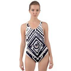 Tribal Pattern Cut-out Back One Piece Swimsuit by Sobalvarro