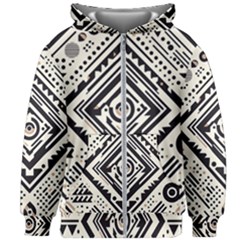 Tribal Pattern Kids  Zipper Hoodie Without Drawstring