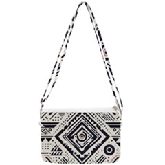 Tribal Pattern Double Gusset Crossbody Bag