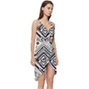 Tribal Pattern Wrap Frill Dress View3