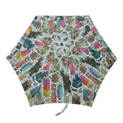 City Pattern Pixel Art Japan Mini Folding Umbrellas by Sarkoni