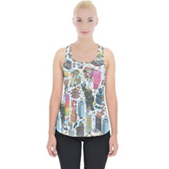 City Pattern Pixel Art Japan Piece Up Tank Top by Sarkoni