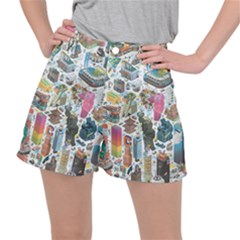 City Pattern Pixel Art Japan Women s Ripstop Shorts by Sarkoni