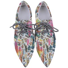 City Pattern Pixel Art Japan Pointed Oxford Shoes by Sarkoni