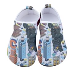 City Pattern Pixel Art Japan Kids  Sock-style Water Shoes by Sarkoni