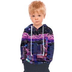 Retro City Pixel Kids  Overhead Hoodie by Sarkoni