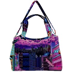 Retro City Pixel Double Compartment Shoulder Bag by Sarkoni