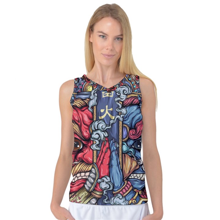 Japan Art Aesthetic Women s Basketball Tank Top