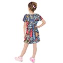 Japan Art Aesthetic Kids  Short Sleeve Velvet Dress View2