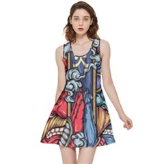 Japan Art Aesthetic Inside Out Reversible Sleeveless Dress by Sarkoni