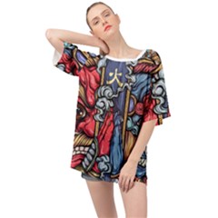 Japan Art Aesthetic Oversized Chiffon Top by Sarkoni