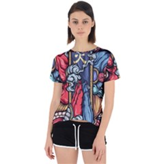 Japan Art Aesthetic Open Back Sport T-shirt by Sarkoni